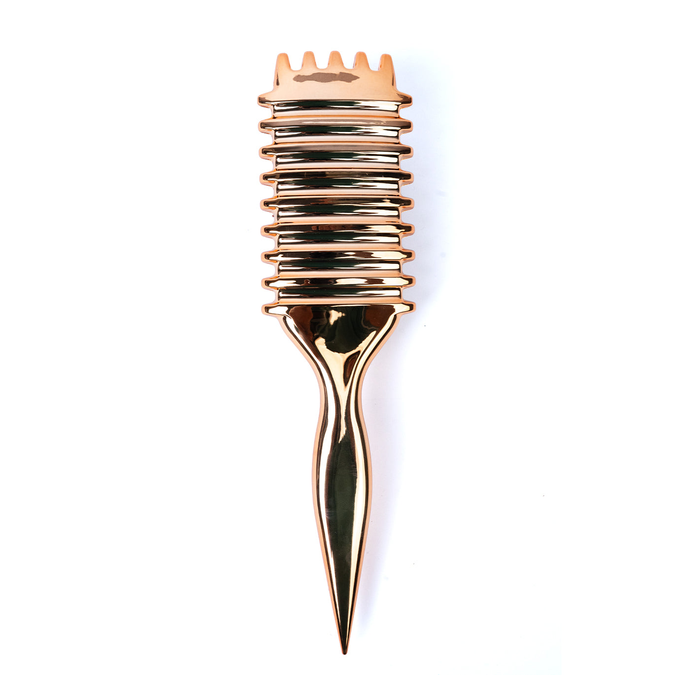 Metallic Rose Gold Curly Brush