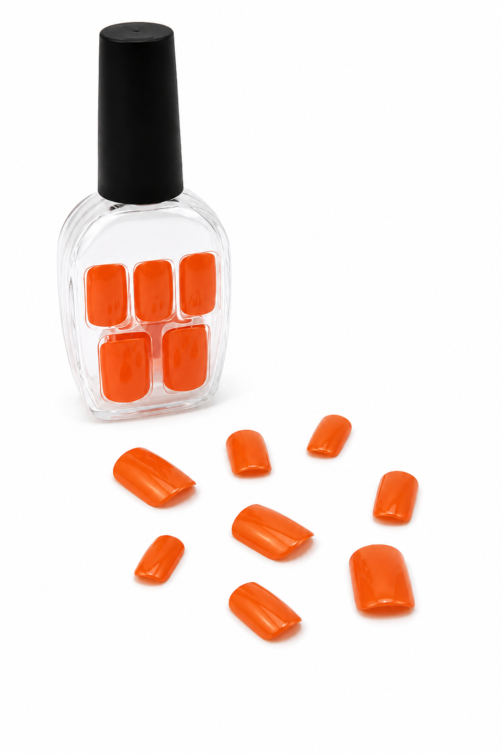 Orange Fake Nails