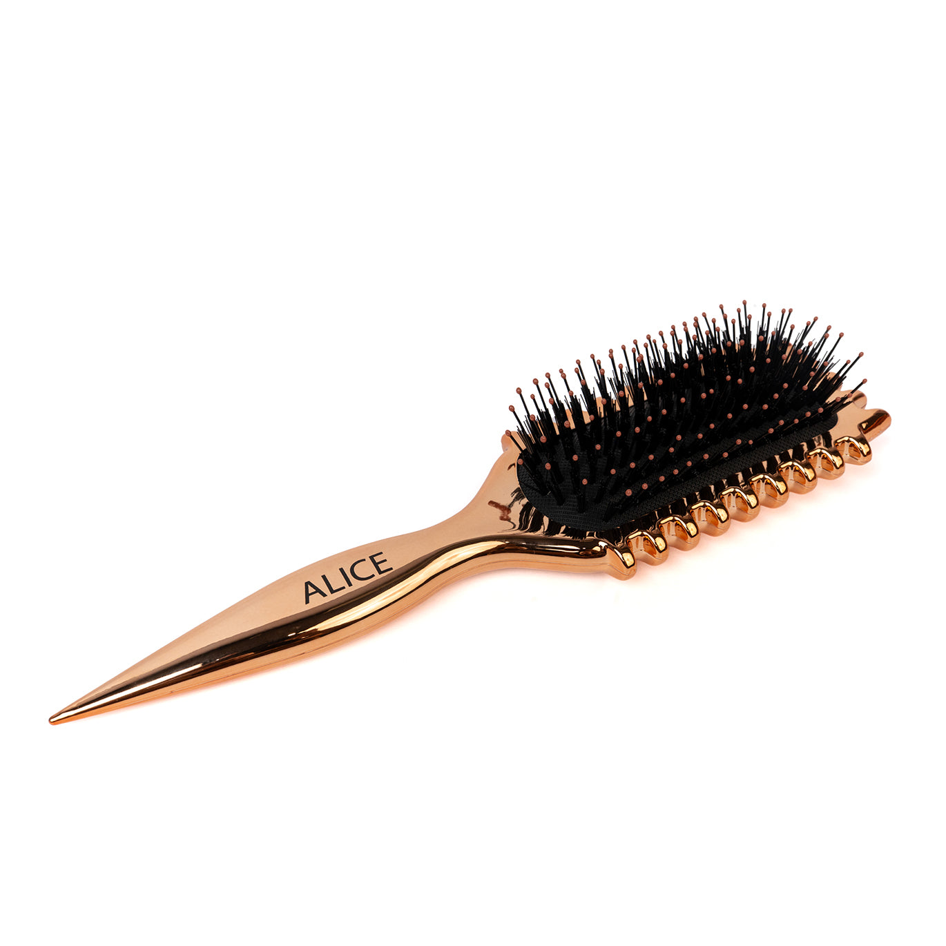 Metallic Rose Gold Curly Brush