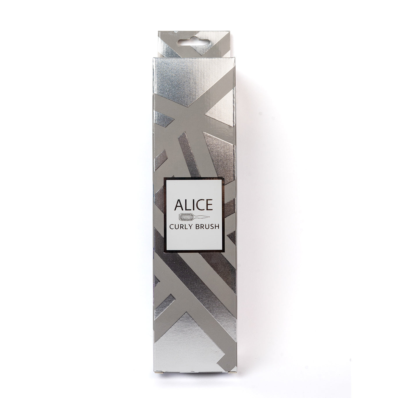 Metallic Silver Curly Brush