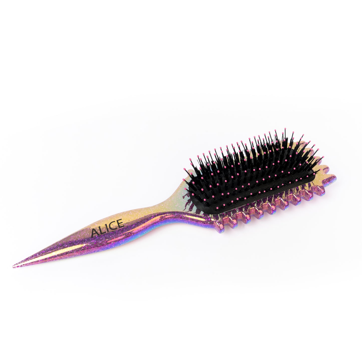 Glitter curly brush Pink
