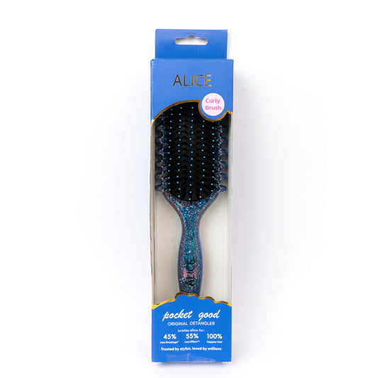 Glitter curly brush Blue