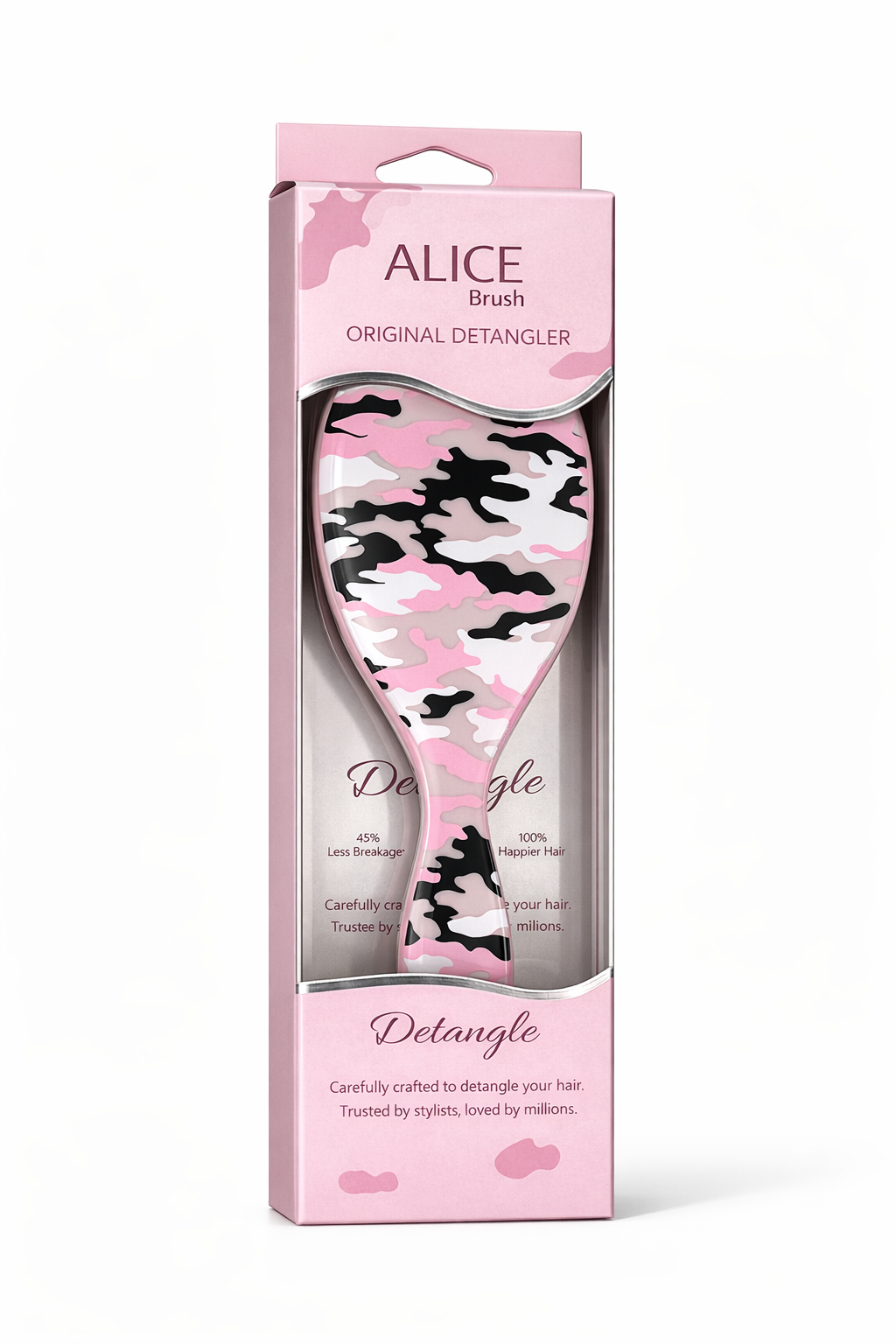 Pink Army Detangle Brush