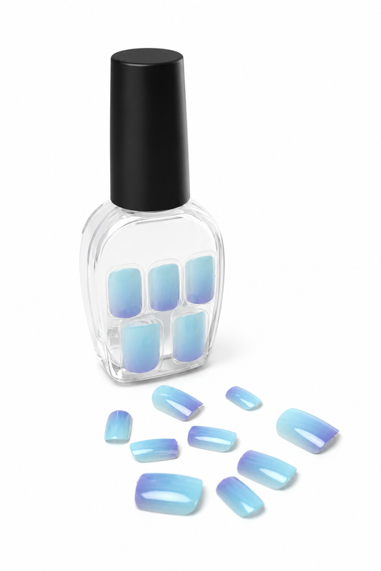 Baby Blue Fake Nails