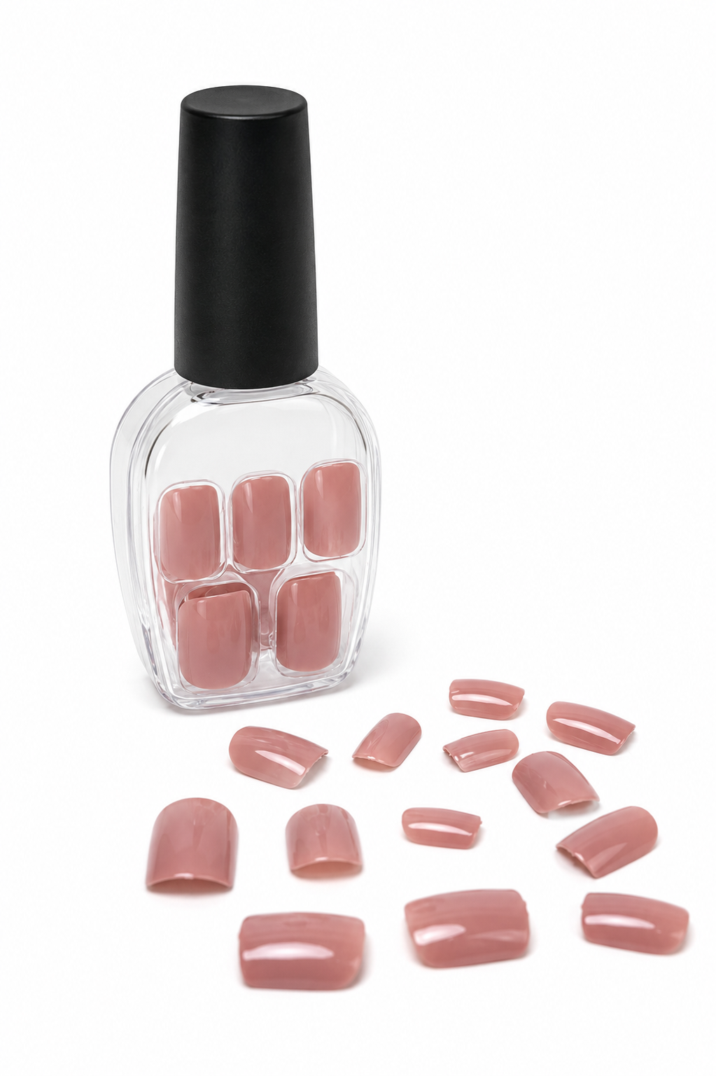 dusty rose Fake Nails