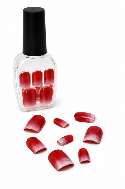 Cherry Glaze Fake Nails