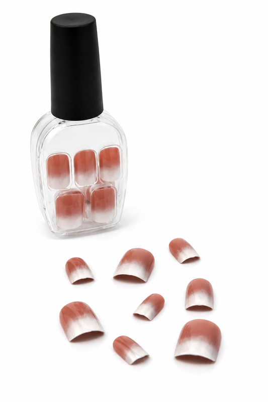 Cinnamon Frost Fake Nails